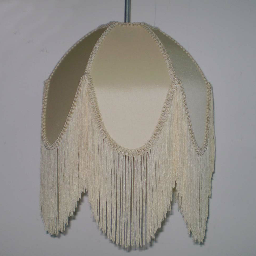 Gold Barrel Victoria Lamp Shade 21*40*26cm With Beaded Fringe