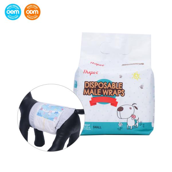 Wholesale Disposable Female and Male Dog Diapers Adjustable Cat Pet Diapers with
