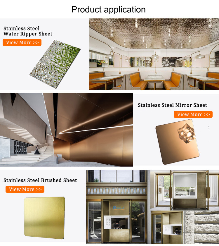 SS 304 Mirror Stair Decorative Stainless Steel Sheet 4x8 Thickness 0.5mm