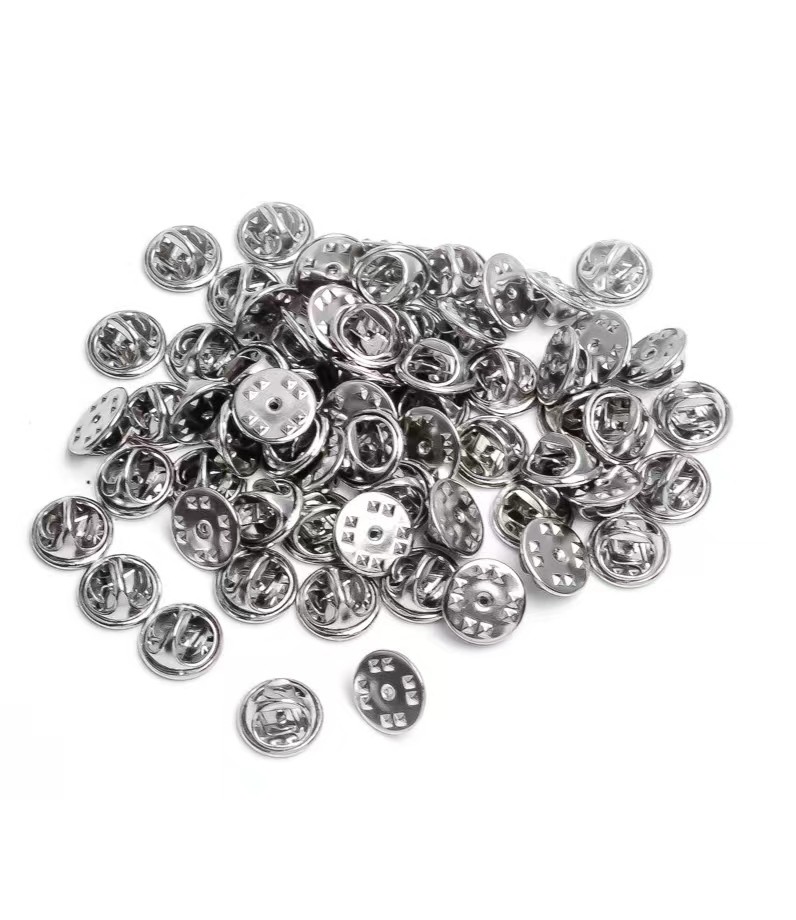 No Tools Silver Clutch Back Pin Clutch Metal Pin Back Locking