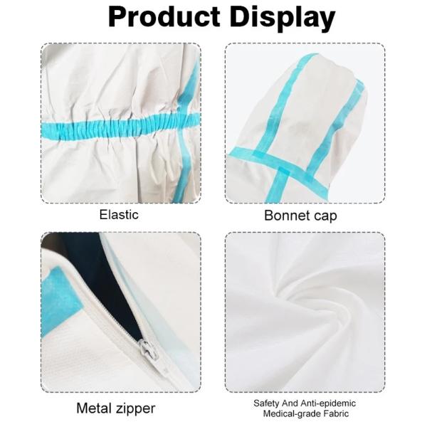 Waterproof Biological Disposable Chemical Full Body Medical Protective Suits
