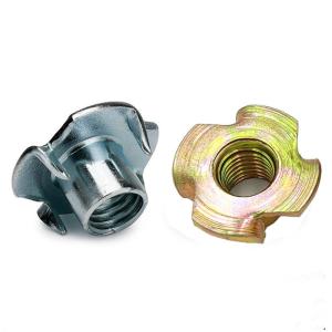China Thread Insert White Blue Zinc Pronged Tee Nuts Carbon Steel wholesale