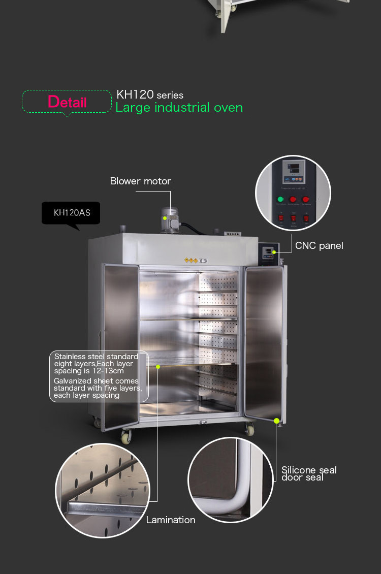 220V Industrial Drying Oven SUS304 Inner Electric Heating Dryer Oven