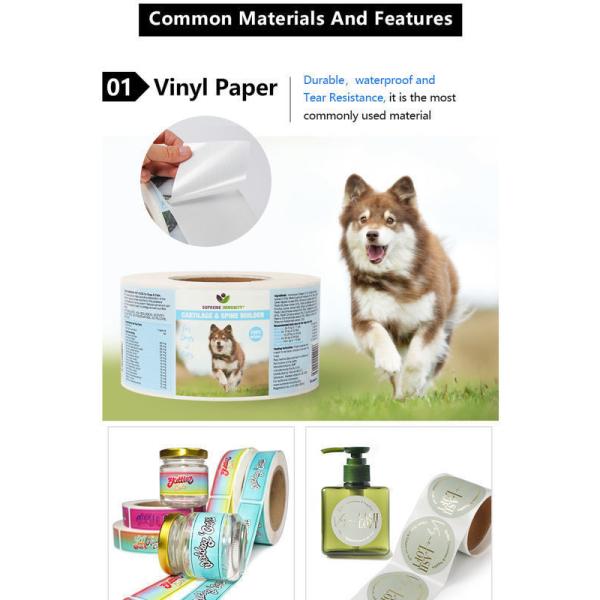 Round Shape Waterproof Vinyl Sticker Paper