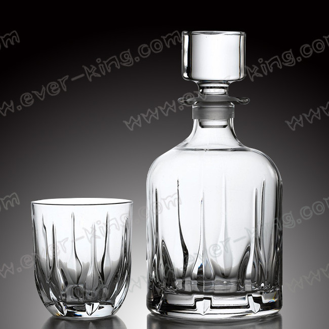 ISO9001 2015 Luxury Glass Stopper 750ml Whiskey Glass Bottle