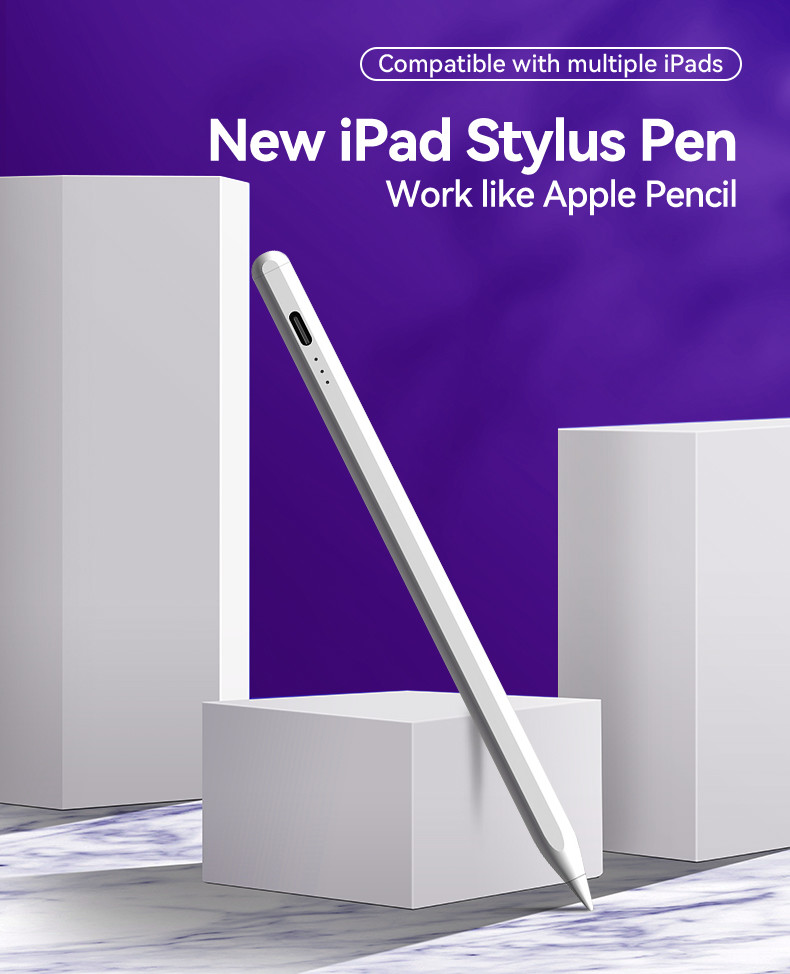 Fine Point Tip Stylus Pen For iPad Pressure Sensitivity Long Battery Life