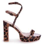 Snakelike Print Platform Heel Shoes