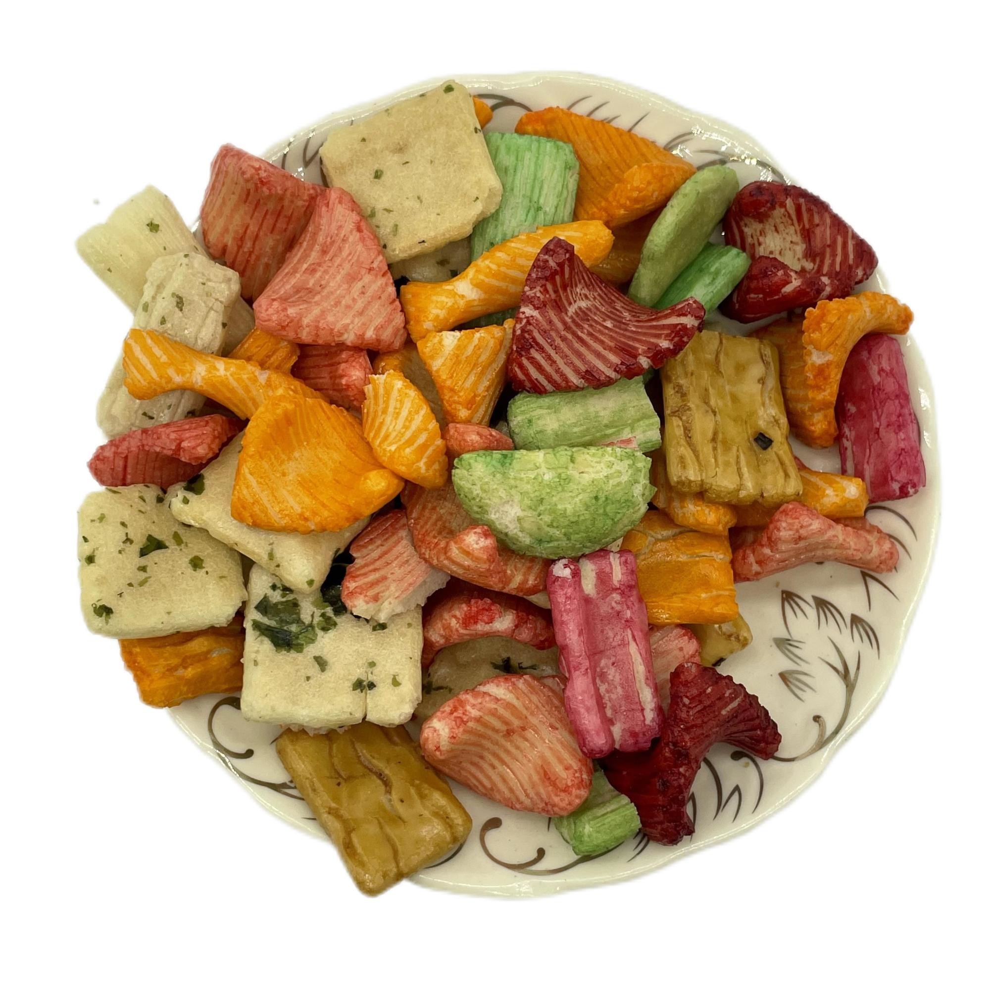 Crunchy Baked Glutinous Rice Crackers with Tapioca Starch Mulitiple Shapes 7.5KG Bulk Packaging