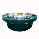1600mm Gas Circle Teppanyaki Grill Table Electromagnetic Heating