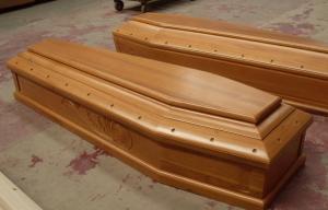China 192-56-43cm Italy funeral casket , paulownia wooden coffins wholesale