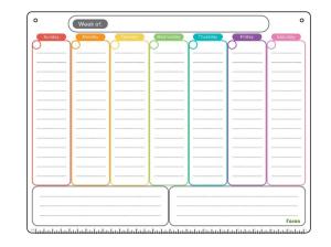China Eco Friendly Soft Magnetic Fridge Calendar Planner 43*33cm wholesale