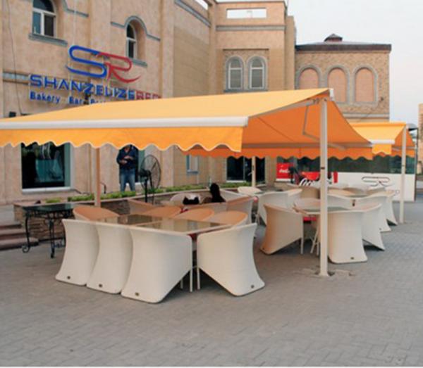 Free Standing Double Sides Balcony Retractable Awning for Sunshade/wind
