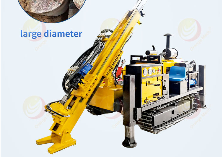 Full Hydraulic Crawler Mounted Drill Rig Rc Mining Exploration Coring 280 Meters Depth