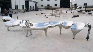 China Polished Surface Large Outdoor Sculpture , Large Contemporary Garden Sculptures wholesale