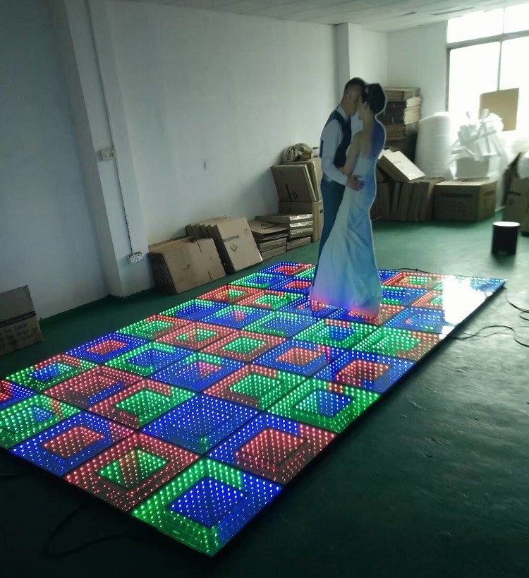 China Shinning multi color led floor lamp dancefloor twinkle starlit led white light dance floor tiles for wedding party