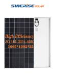 Roof 1669*1002*35mm 41.30V 330W Mono Panel Solar
