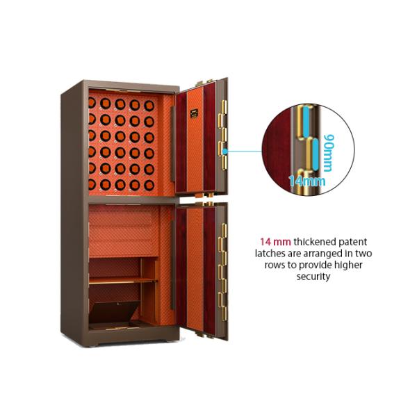 Watch Winder Jewelry Safe Box Double door Jewelry Drawer Intelligent Dual Alarm
