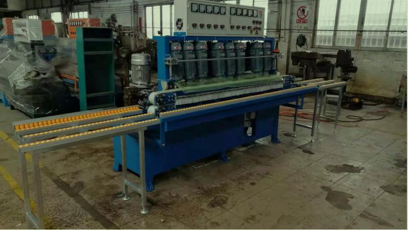 8 Motor CNC Glass Edging Polishing Machine Straight Line Grind Glass Beveled Edge Polishing Machine