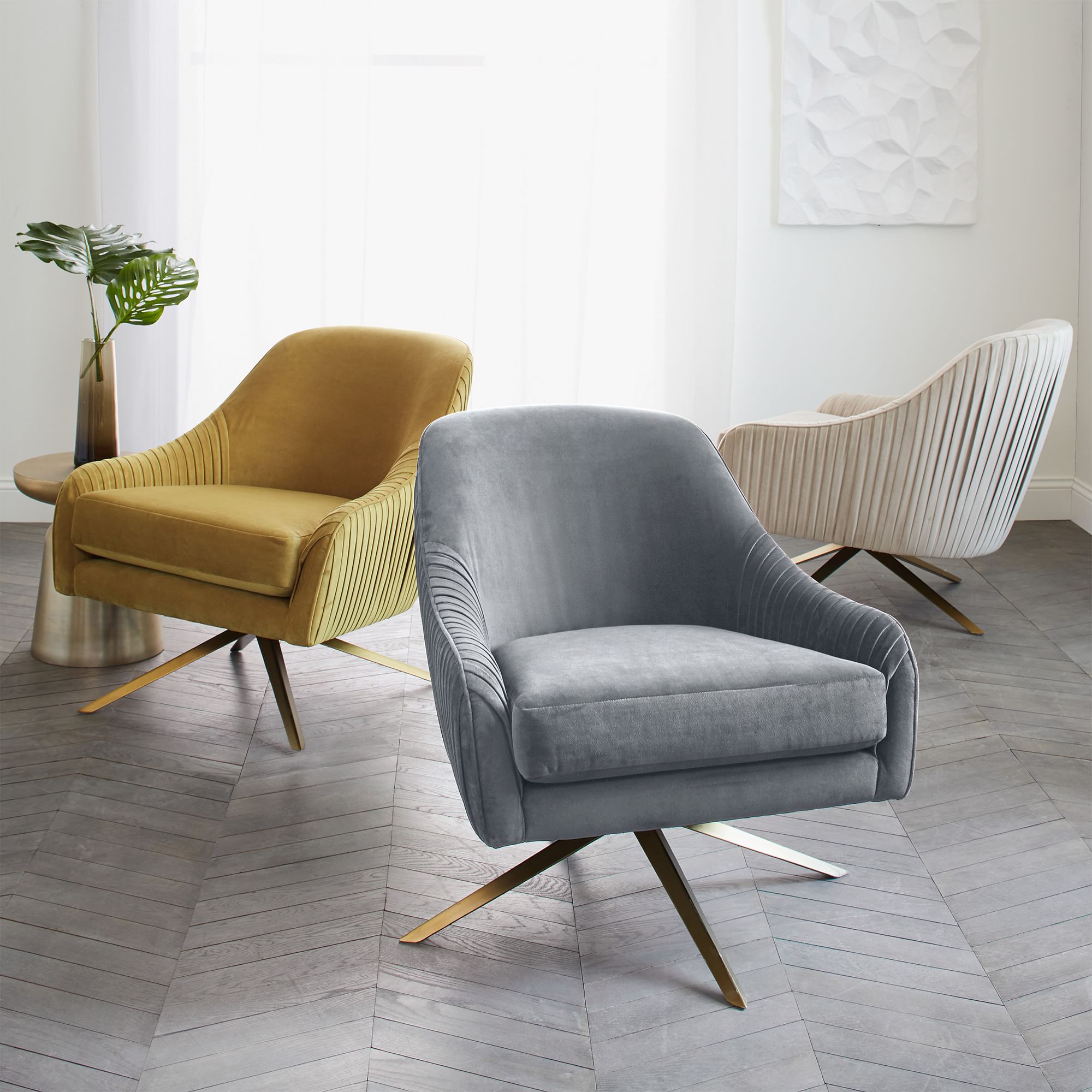 ODM Modern Swivel Chair Metal Base For Office Leisure Living Room