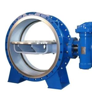China DN150 DN1800 Butterfly Valve PN16 Double Flange Double Eccentric Soft Sealed BS5163 wholesale