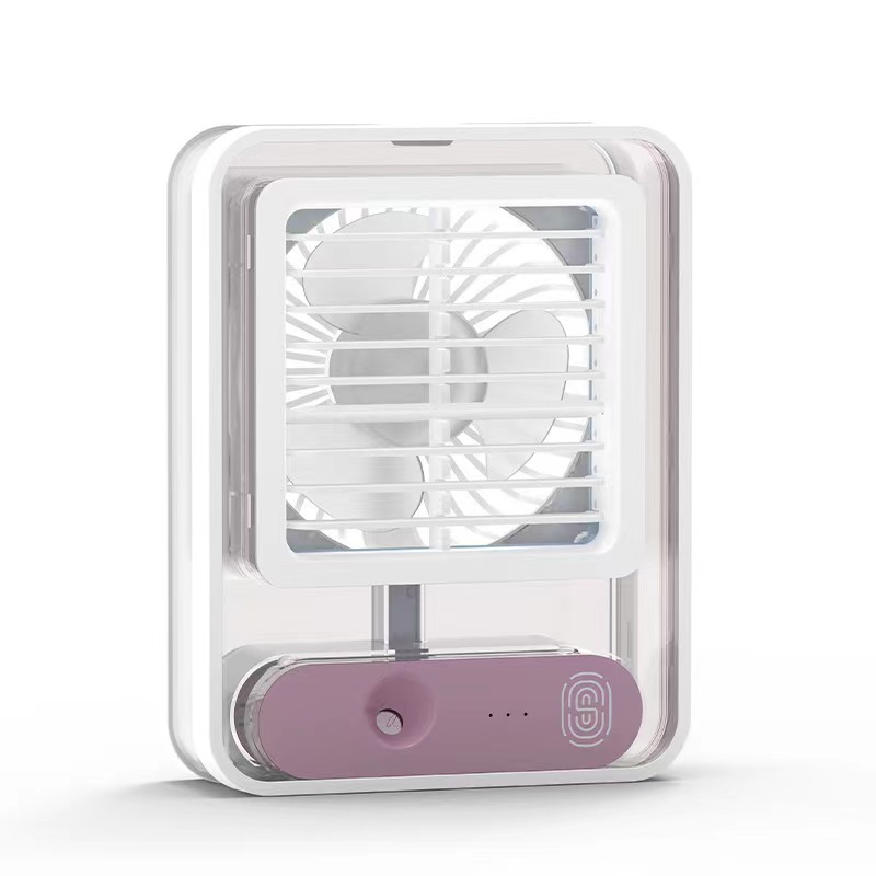 Mini Night Light Fan USB Charging Air Cooling Fan with Spray Function and 420g Weight