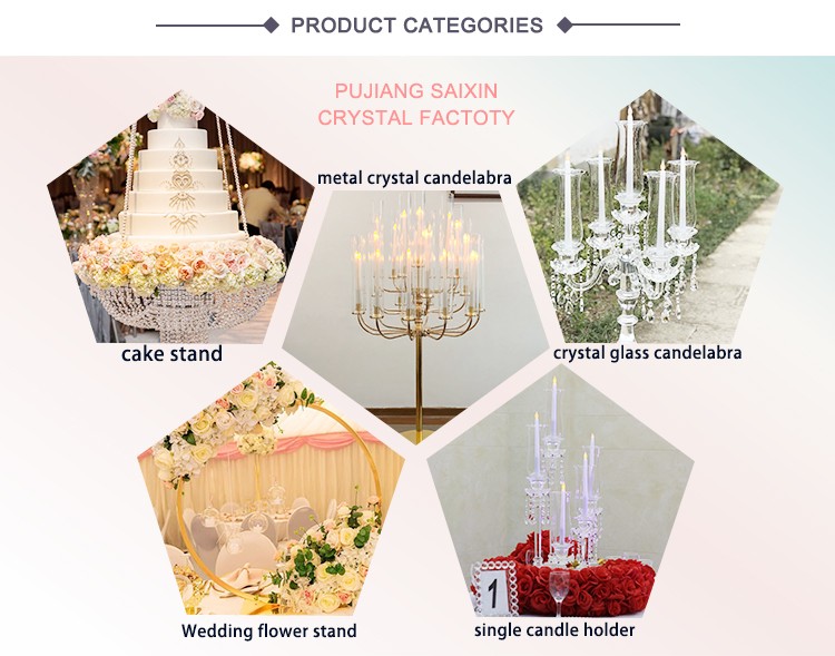 7 Arm 9 Arm Crystal Candelabra Glass Centerpieces Wedding 120CM