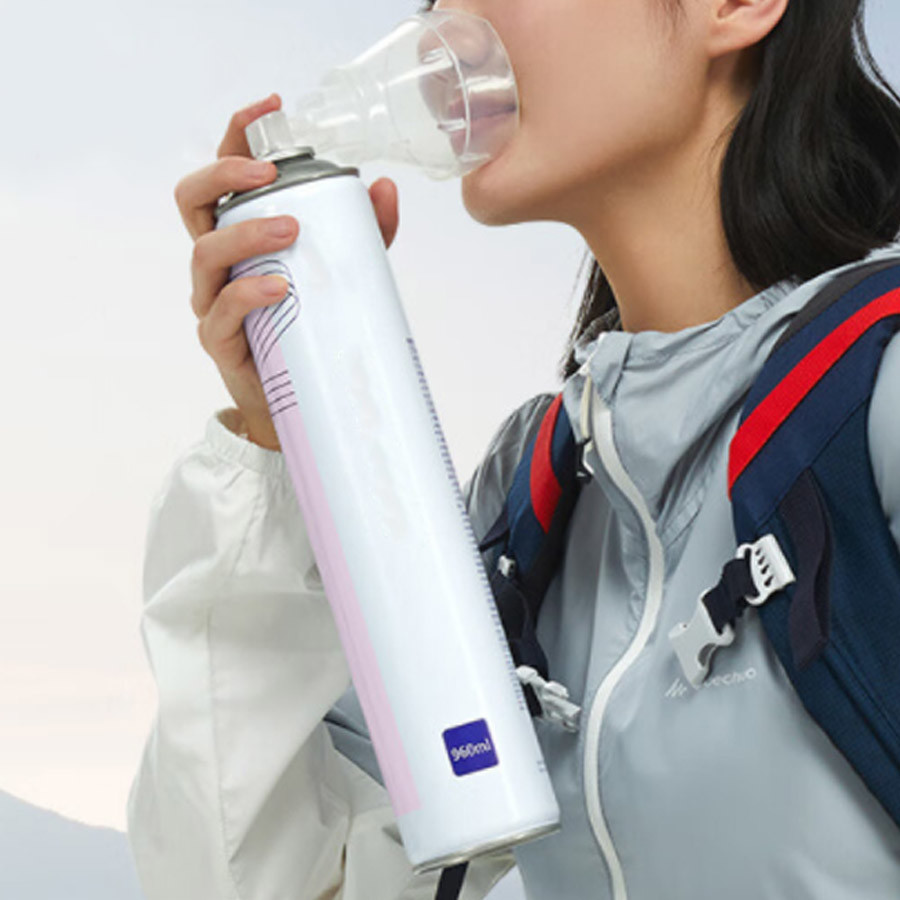 Oxygen Cylinder Spray Can Valve And Mask With Cap Lightweight
