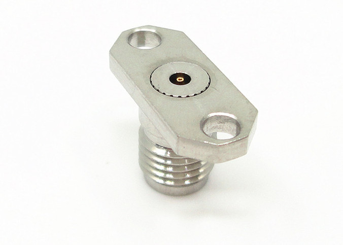 Nickel Plated 2.92mm K Female 2 holes Flange Mount Screw (MMW)Millimeter Wave Connector
