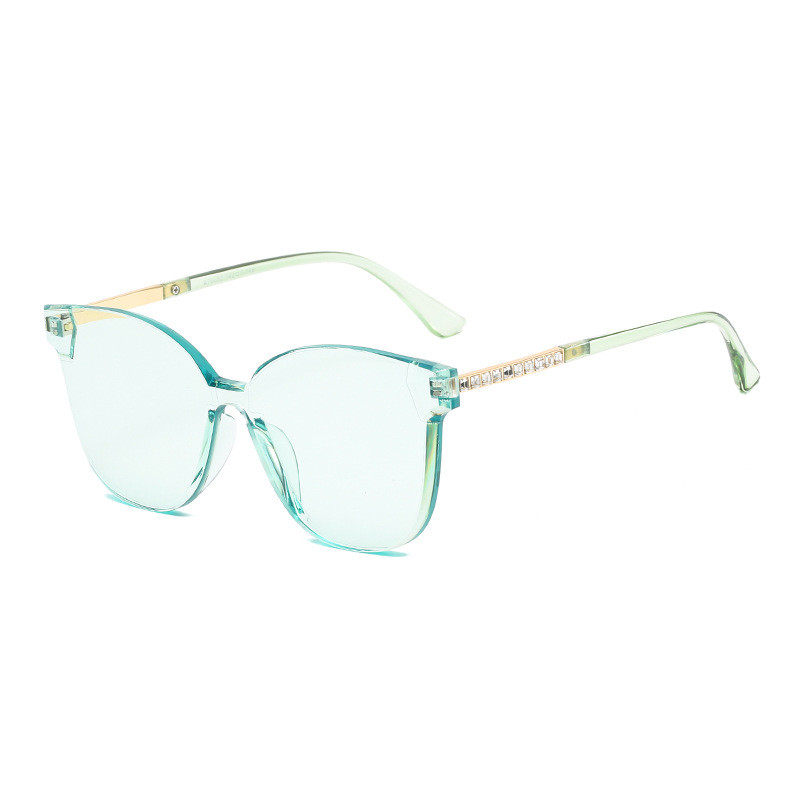 Designer Large Frame Oversized Ladies Square Cat Eye Sunglasses With Diamonds