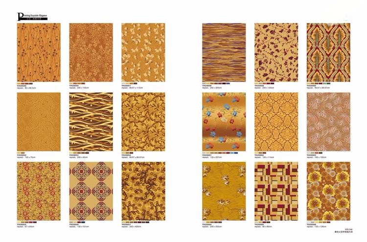 Hot sales bright color flower printed luxury hotel carpet