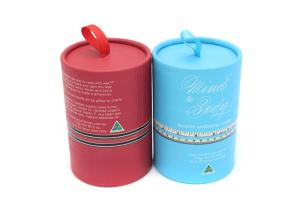 China Beauty Packaging Candle Gift Box , Cylinder Candle Boxes With Silk wholesale