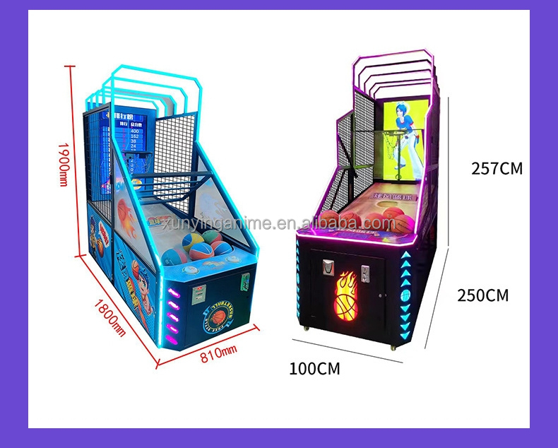 Amusement Center Street Hoop Arcade Basketball Machine 42inch Customized