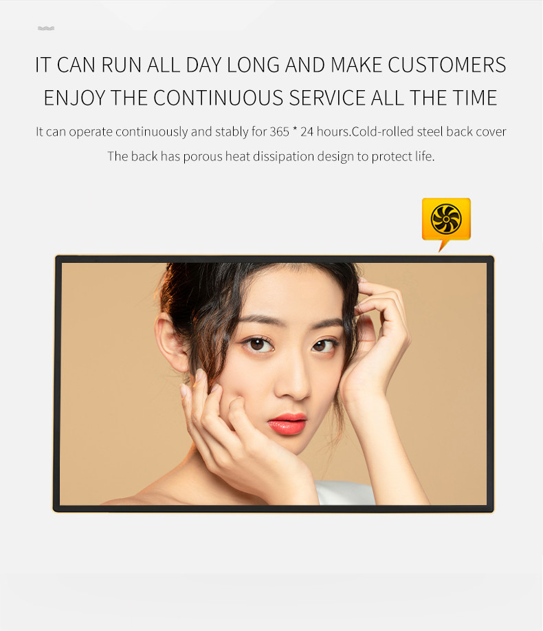 55inch Milk Tea Shop Advertising Monitors LCD Wall Mounted