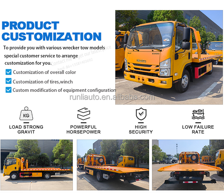 Brand new hot sale 5ton diesel flatbed wrecker tow truck japan for sale
