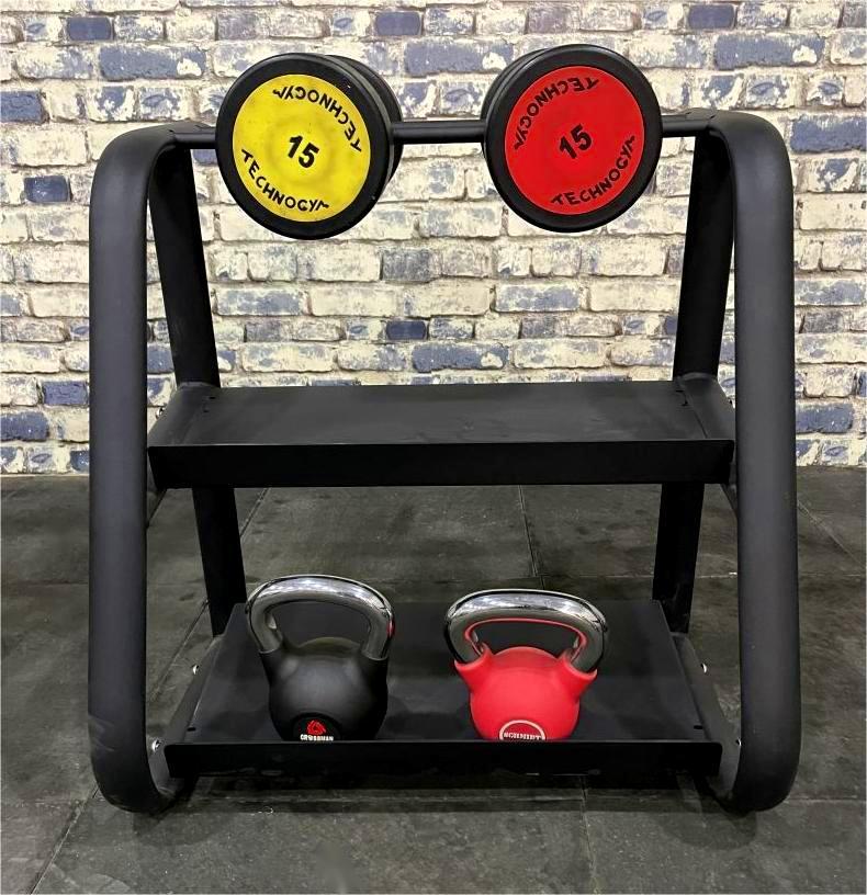 Gym Equipment Commercial 2 Tier Weights Dumbbell Rack Kettlebell Rack