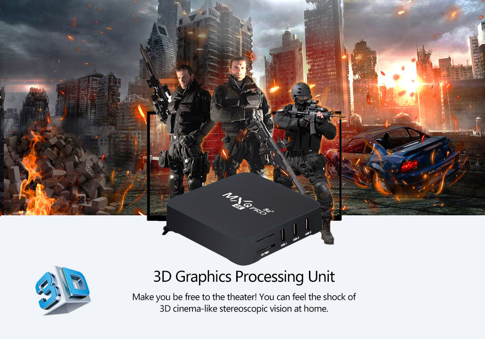 MXQ PRO Amlogic S905W 4K Android 9.0 5G TV Box 2GB 16GB 750MHZ