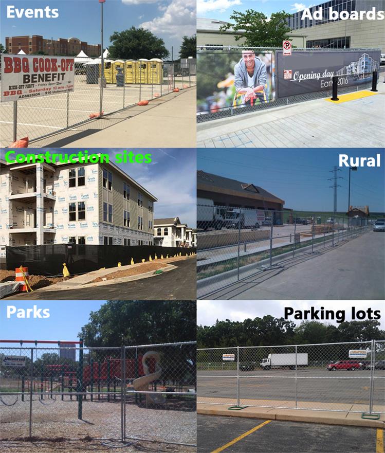 temporary chain link fence panels