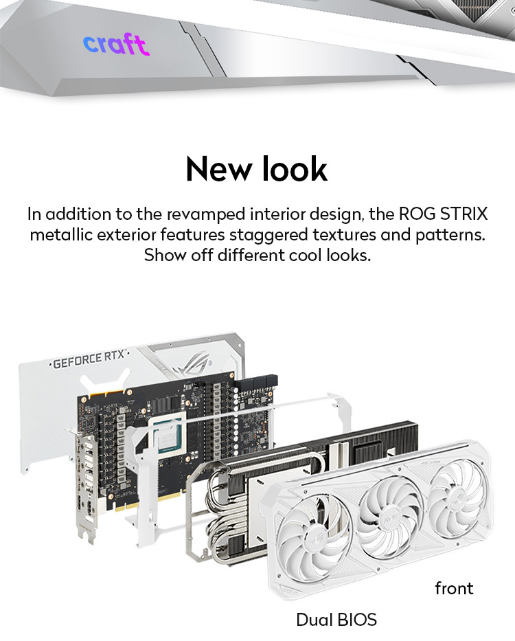 LHR Version Computer Graphics Card ROG-STRIX-RTX3080-O10G-WHITE ASUS Graphics Card