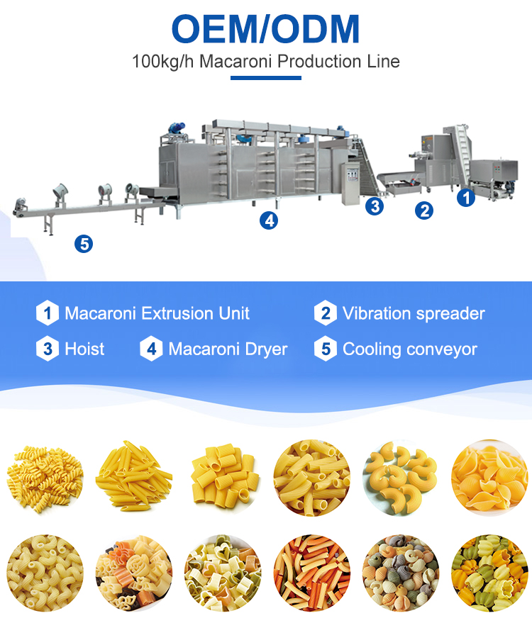 Low Energy High Speed Pasta Macaroni Wheat Flour Making Processing Machine for Home