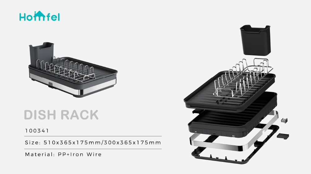 Stainless Steel Kitchen Dish Drainer With Detachable Design