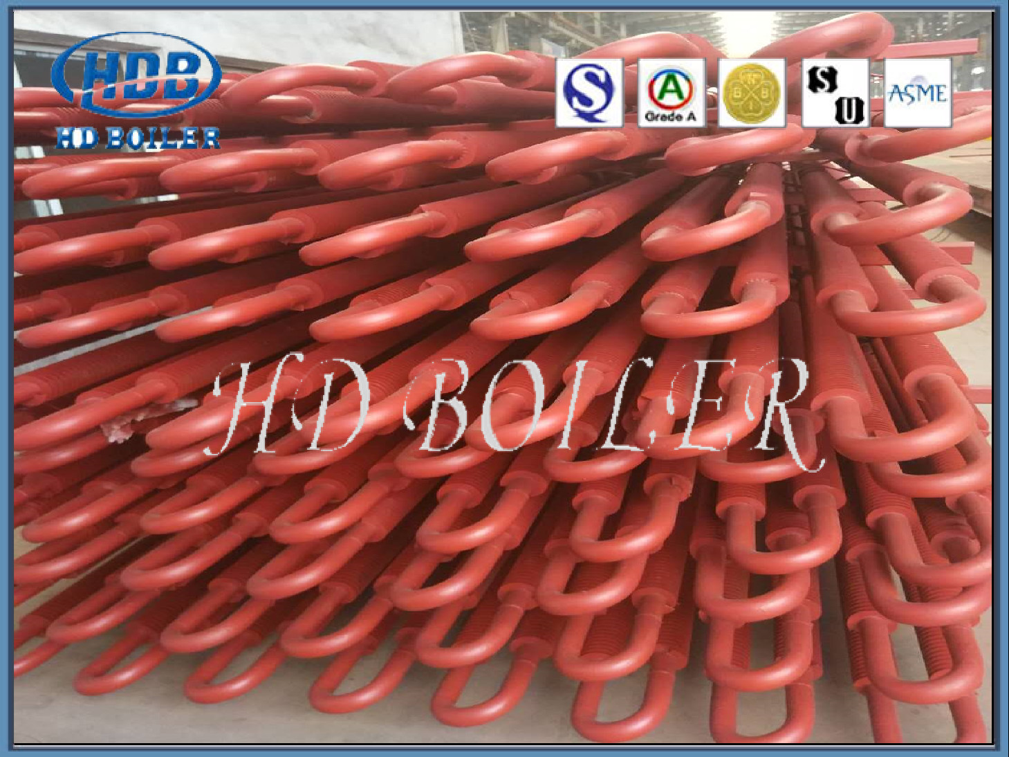 ASME Carbon Steel Serpentine Tube Boiler Reheater Superheater Horizontal Layout