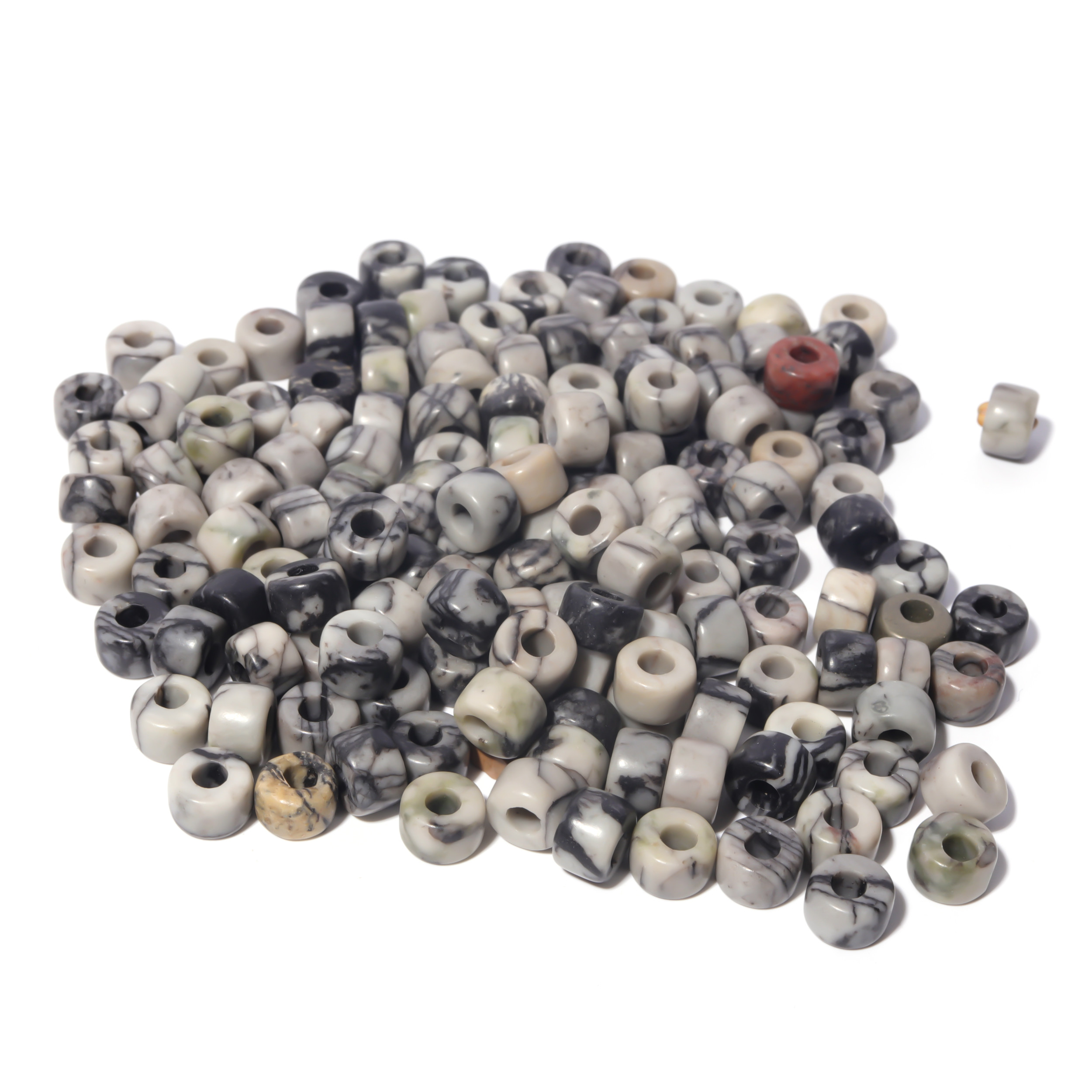 100 Colors Gemstone Forte Beads 6*8mm*2.0 Holes DIY Patterns With Rope