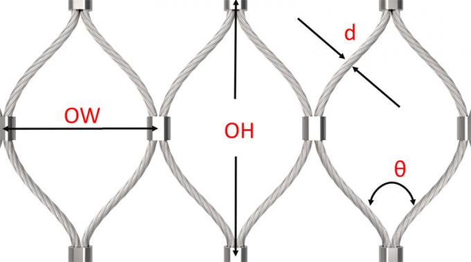 Facade Cladding Or Architectural Wire Mesh / Stainless Steel Cable Mesh 2