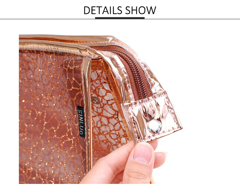 Makeup See Through Frosted Waterproof PVC Cosmetic Bag
