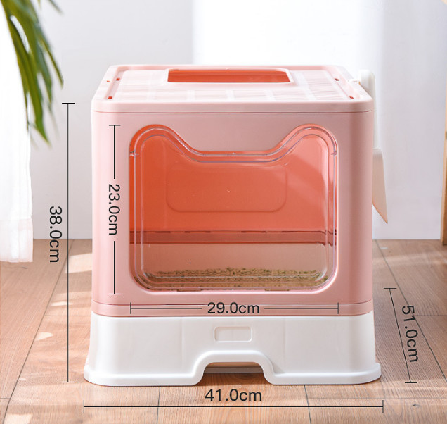 Semi Enclosed Automatic Cat Litter Anti Splash Cat Extra Large Litter Box