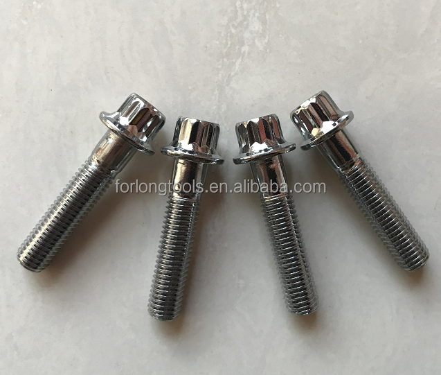 Sprint Car 12 PT BBS RS/RX Split Rim Bolts M7 x 32 Steel Bolts within Chrome-plated for ISO Standard