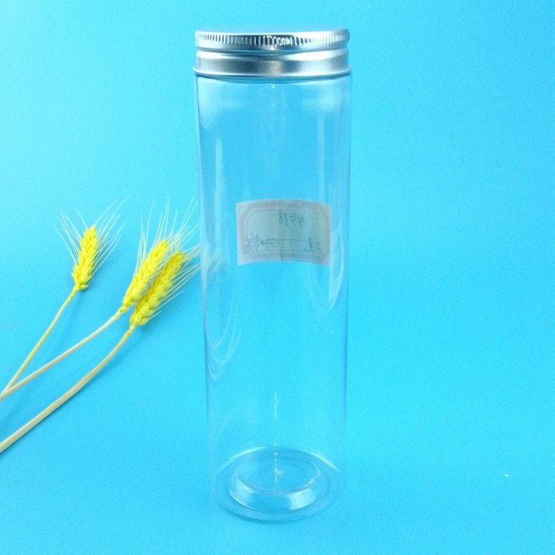 Clear 180mm 370ml PET Sealed Plastic Food Cans With Lid