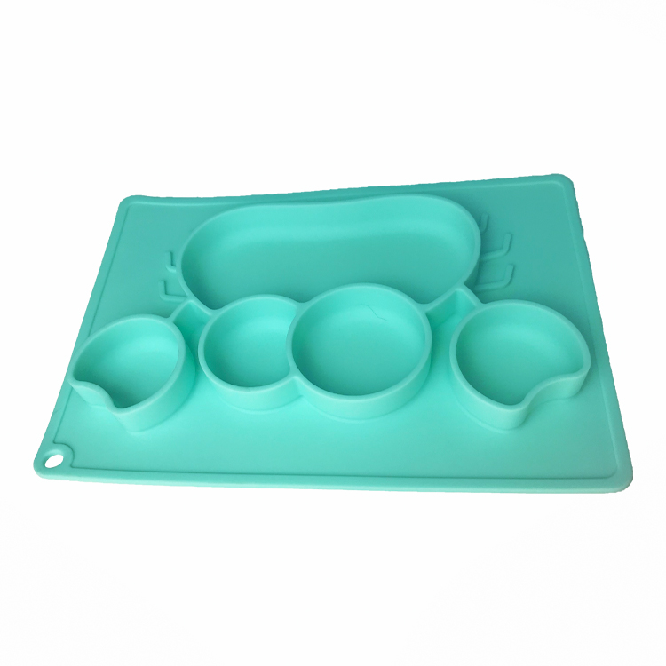 Baby Feeding Suction Bowl Plate With Spoon Customized Crab Shape Bpa
