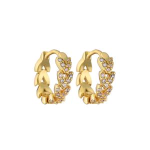 China Hoop 24K Gold Jewelry Classic Women Rhinestone Fashion Earrings wholesale