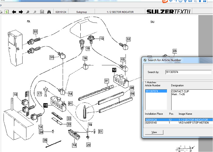 911307074 Contact Clip Sulzer Weaving Loom Spare Parts P7100 Long Life